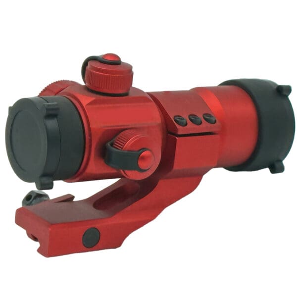 Red mini reflex sight with mount.