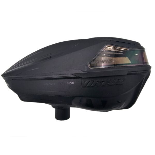 Black Virtue Spire paintball hopper.