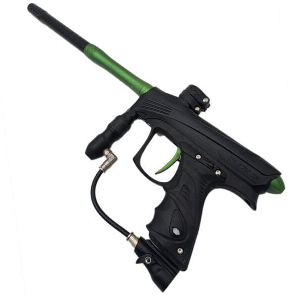 Black and green paintball marker, RAZR.