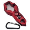 Red burst disc tool with carabiner.