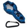 Blue burst disc gas key with carabiner.