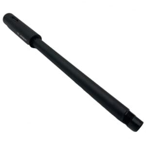 Black paintball gun barrel.