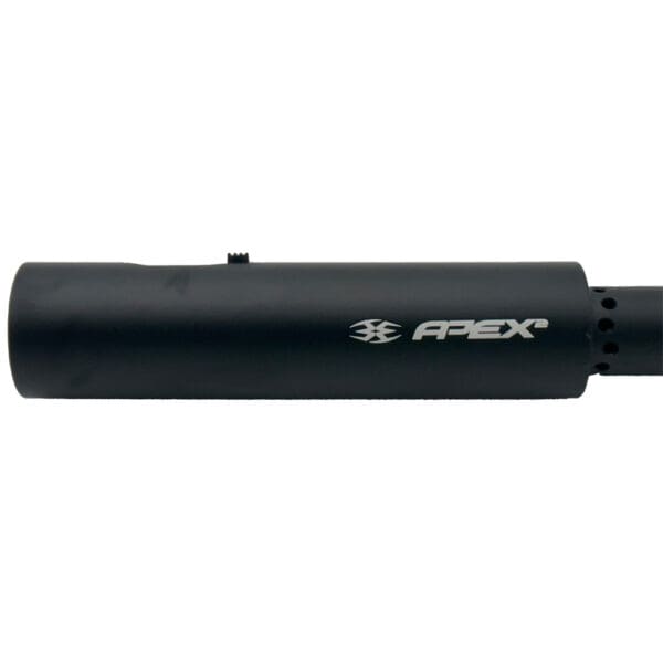 Black Apex2 paintball barrel with vents.