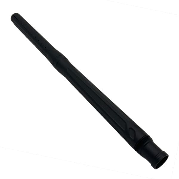 Black paintball gun barrel, lightweight.