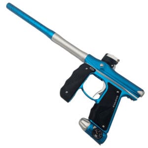 Blue Empire paintball marker gun.