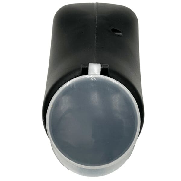 Black suction cup pet feeder bowl.