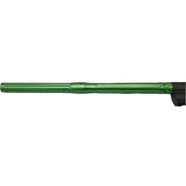 Green paintball gun barrel, lightweight.