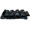 Here's an alt tag for the image: Blue camo paintball pod pack.