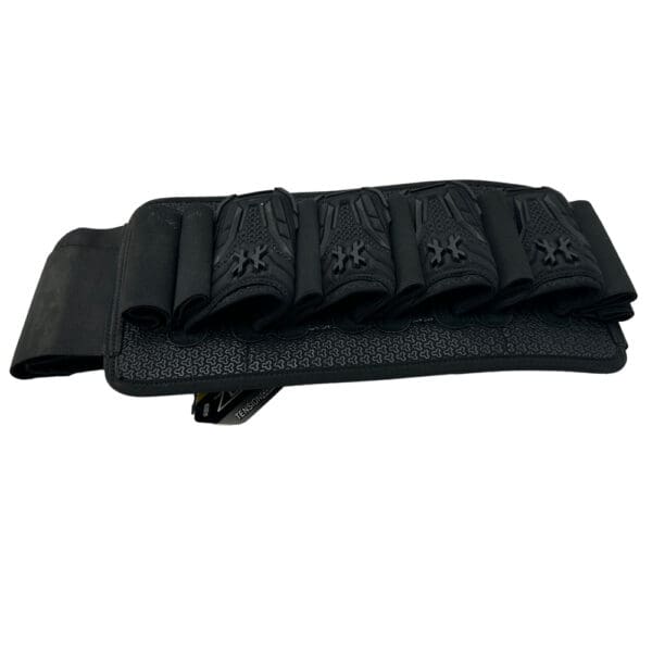 Black paintball pod belt with six pods.