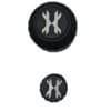 Two black caps with white X logo.