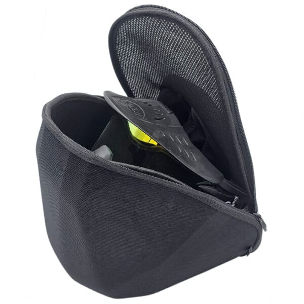 Black paintball mask carrying case.