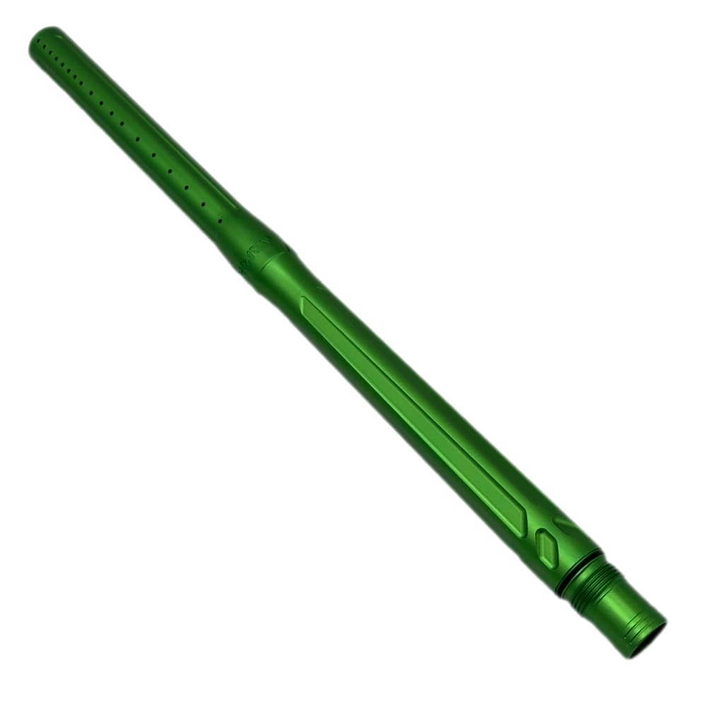 Green paintball gun barrel.