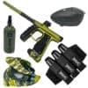 Green paintball gun and equipment set