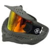 Grey paintball mask with tinted visor.