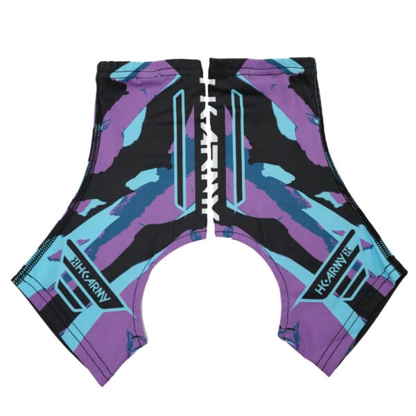 Colorful, abstract sportswear with geometric patterns.