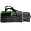 Black and green tactical duffle bag.