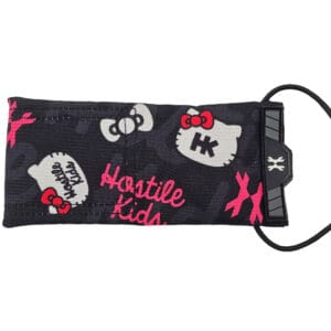 Black mask with "Hostile Kids" design.