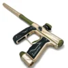 Gold and black paintball marker gun.