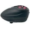 Black electronic paintball hopper with pink accents.