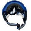 Blue and black protective sports helmet.
