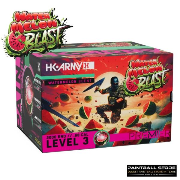 HK Army Watermelon Blast Paintballs case and packaging