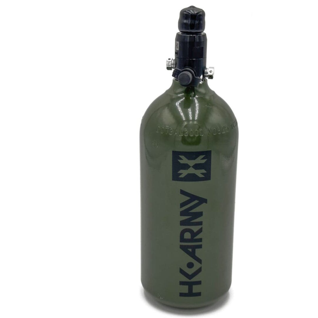 Green HK Army paintball air tank.